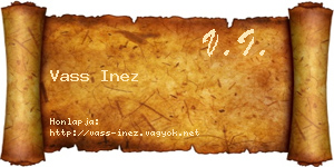 Vass Inez névjegykártya
